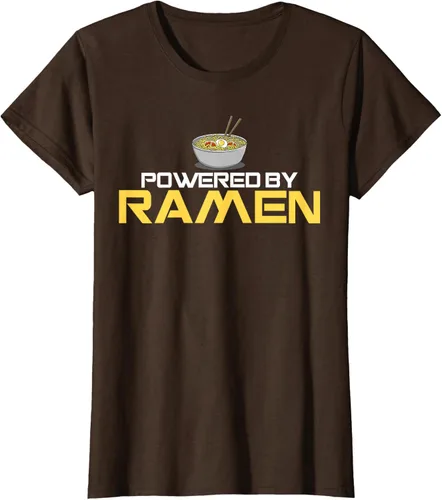 Miniatura 16 de Camiseta de fideos de anime japoneses Powered By Ramen, Negro, S