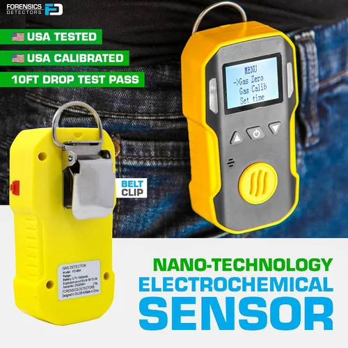 Miniatura 3 de Detector de oxígeno de Forensics Calibración y certificado NIST de EE. UU. A prueba de polvo y explosiones Recarga USB Alarmas de sonido