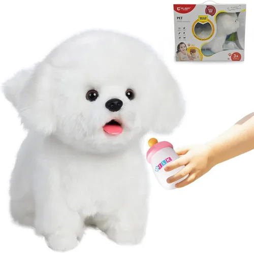 Miniatura 11 de CU-MATE Juguetes eléctricos de peluche para perros de 12 pulgadas, juguete electrónico de peluche para perro, robot interactivo, juguete interactivo