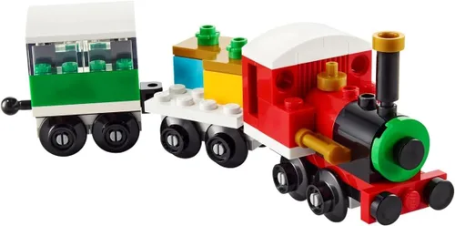 Miniatura 2 de LEGO Creator 30584 Tren Navideño de Vacaciones de Invierno con Locomotora, Vagón Plataforma y Carruaje (73 Piezas)
