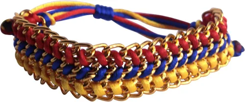 TravelDanceSave Variedad de pulseras colombianas hechas a mano (hilo italiano ancho), Metal, No es una piedra preciosa