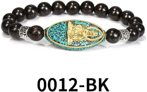 Miniatura 3 de Pulseras de cuentas de sándalo de 0315in pulseras elásticas turquesa para parejas pulseras elásticas de moda