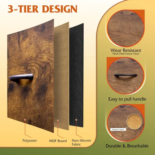 Miniatura 5 de WLIVE Cajonera de tela de 9 cajones, torre de almacenamiento para dormitorio, pasillo, entrada, armario, unidad organizadora de cajones altos