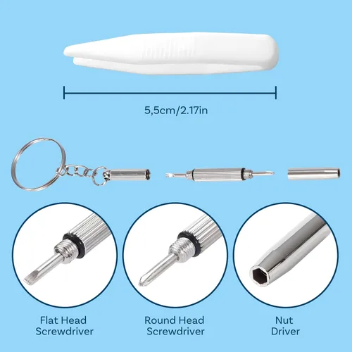 Miniatura 3 de MMOBIEL Almohadillas de nariz para anteojos [27 pares] Almohadillas de nariz de silicona suave para anteojos – Kit de herramientas de reparación