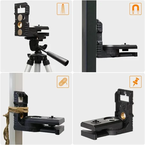 Miniatura 4 de Adaptador de nivel láser en forma de L de nivel láser - Base giratoria magnética Huepar para montaje en pared y techo, alternativa a una rosca