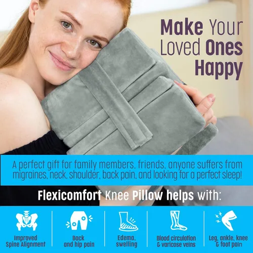 Miniatura 6 de Almohada gruesa extra firme para las rodillas que duermen de lado, almohada de espuma viscoelástica para cadera, espalda y rodilla, cojín grande