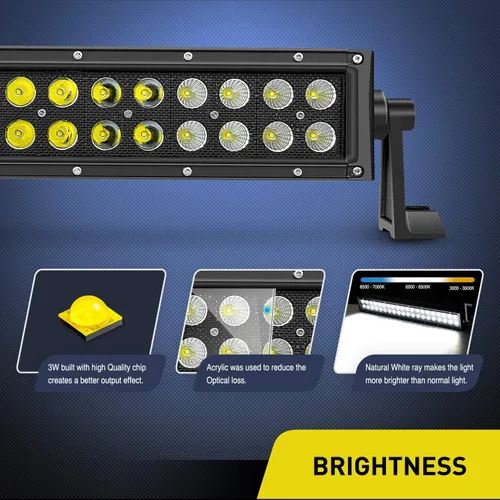 Miniatura 3 de Nilight Barra de luz LED de 22 pulgadas, 120 W, combo de luces de conducción de 12 V, interruptor basculante de 5 pines, kit de arnés de cableado