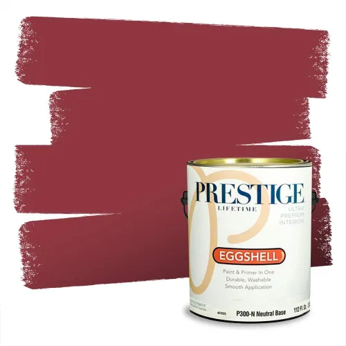 Miniatura 210 de Prestige Paints Pintura exterior e imprimación en uno, 1 galón, plano, coincidencia comparable de Valspar* Amber Rose*