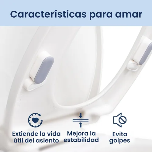 Miniatura 3 de Luxe Bidet Parachoques universales antideslizantes para asiento de inodoro con adhesivo fuerte de 4 piezas