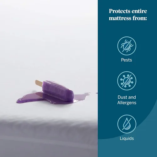 Miniatura 2 de Funda protectora para colchón de LUCID, envuelve al colchón por completo, impermeable, a prueba de alergias e insectos