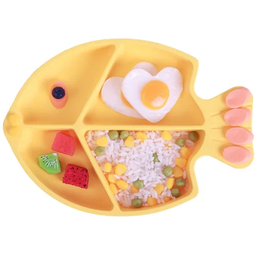 Miniatura 12 de Juego de alimentación de silicona para bebés, suministros de destete para bebés, juego de platos y cuencos de succión de silicona para bebés, plato