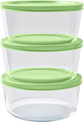 Miniatura 46 de Juego de 8 recipientes de vidrio para almacenamiento de alimentos (4 recipientes + 4 tapas sin BPA), 6.5 tazas, a prueba de fugas, aptos