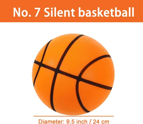 Miniatura 8 de Pelota de baloncesto silenciosa Tamaño Regalo Embalaje Cumpleaños Bola de espuma para interiores Naranja Dribbling silencioso para entrenamiento