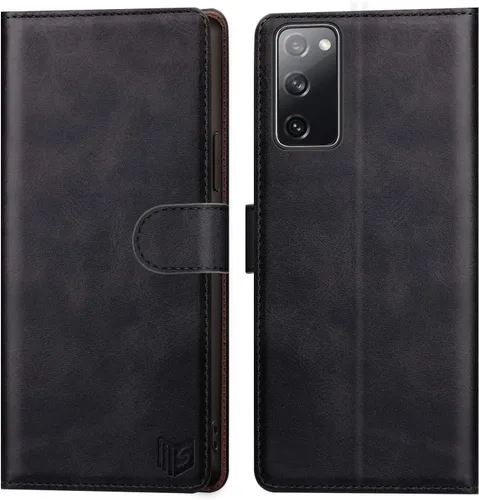 Miniatura 8 de SUANPOT Funda de piel tipo cartera para Samsung Galaxy S20 FE con bloqueo RFID, soporte para tarjetas de crédito, libro de folio con tapa de PU