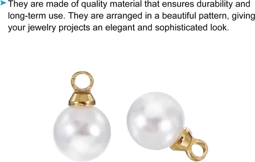 Miniatura 5 de PATIKIL 100 cuentas de perlas de perlas de imitación para hacer joyas, pulseras, aretes, collar, Navidad