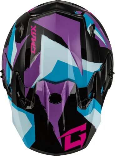 Miniatura 3 de GMAX MX-96S - Casco Splinter (negro/púrpura/azul, talla M)