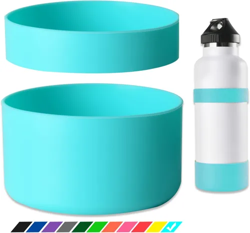 Miniatura 17 de Greant Funda protectora doble para botella de agua compatible con Hydro Flask, funda flexible de silicona compatible con funda Hydroflask, funda