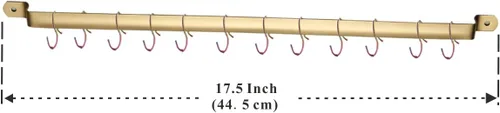 Miniatura 2 de Kyraton - Estante para utensilios de cocina, estante de cocina con chapado en oro de titanio, organizador de riel para colgar cuchillos, riel