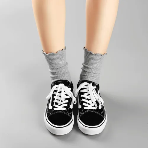 Miniatura 12 de Mcool Mary Calcetines para mujer, con volantes, estilo casual, transpirables, de punto, de algodón, con volantes, paquete de 6