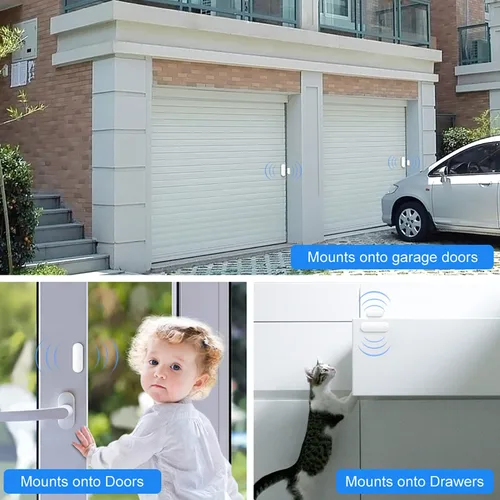 Miniatura 6 de Sensor de puerta WiFi: detectores inteligentes de puerta abierta/cerrada, sensor de ventana inalámbrico con alerta de notificación de aplicación