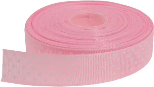 Miniatura 59 de Cinta de grogrén de lunares de 25 yardas cada rollo 100% poliéster (1 pulgada, beige)