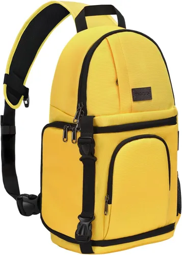 Miniatura 11 de MOSISO Bolsa para cámara DSLR/SLR/SLR/sin espejo, mochila para cámara fotográfica a prueba de golpes con soporte para trípode e inserciones Beige
