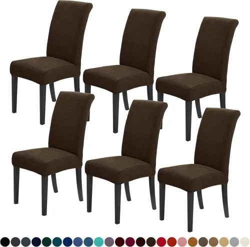 Miniatura 76 de Joccun Fundas para Sillas de Comedor Juego de 2, Fundas Elásticas para Sillas de Comedor Fundas para Sillas de Comedor Protector de Asiento, Funda