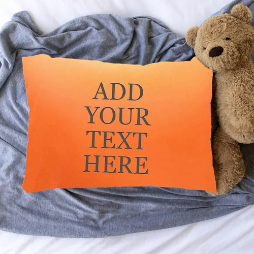 Miniatura 7 de Personalized Passion Fundas de almohada tamaño King (20 x 36 pulgadas), fundas de almohada suaves y acogedoras con cierre de sobre con nombre Naranja