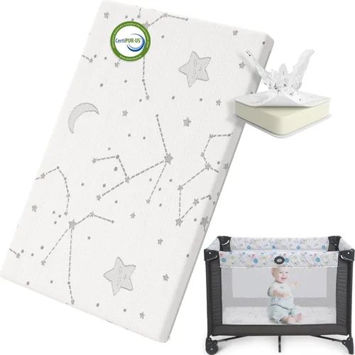 YENING Pack and Play - Cubrecolchón Baby Pack N Play Colchones para parque infantil y corral con funda lavable de 38 x 26 x 1 pulgada, 1 paquete de