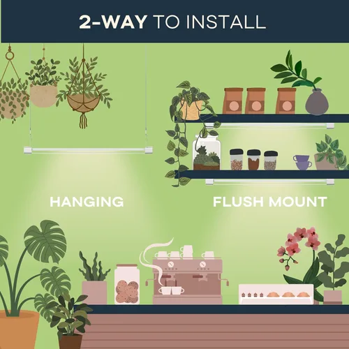 Miniatura 4 de Luz LED de crecimiento de 4 pies, espectro completo, compacta, luminaria enlazable para invernadero de interior, plántulas de plantas todo el año