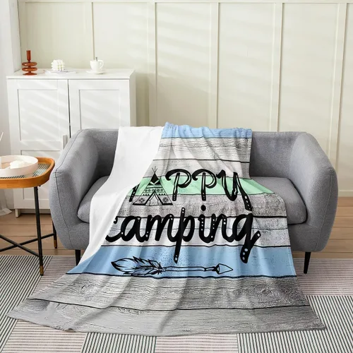 Miniatura 23 de Erosebridal American Flag Blanket 40x50 Army Green Camo Flannel Blanket for Bed Sofa Crib Bear Claw Hunting Theme Bedroom Decor Camoflage Camping
