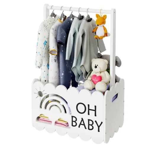 Miniatura 9 de Caja de madera para baby shower para niños y niñas, regalos de canasta para nuevos padres, regalo de bienvenida para bebé, adecuado para el embarazo