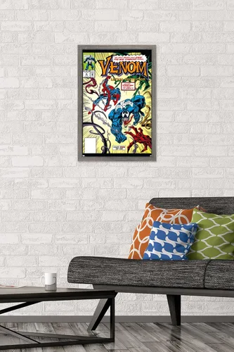 Miniatura 2 de Trends International Marvel Comics - Póster de pared Venom: Lethal Protector #5, 22.4 pulgadas de largo x 14.7 W, versión enmarcada de madera
