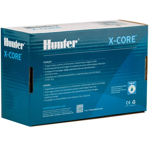 Miniatura 6 de Hunter X-Core XC400 Controlador de rociadores para exteriores de 4 zonas, temporizador de riego resistente a la intemperie para césped y jardín