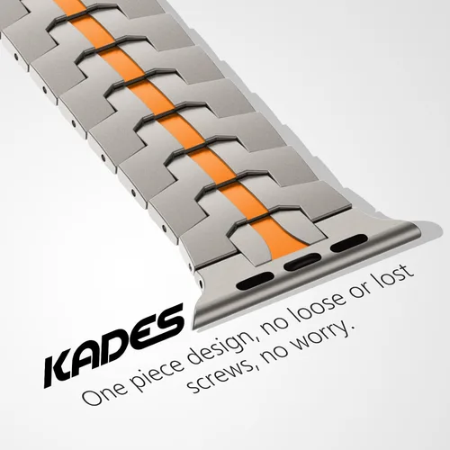 Miniatura 5 de KADES Correa de acero inoxidable compatible con Apple Watch Band Ultra 3/2/1 de 1.73 pulgadas Series 11/10 de 1.81 pulgadas/1.65 pulgadas, Series