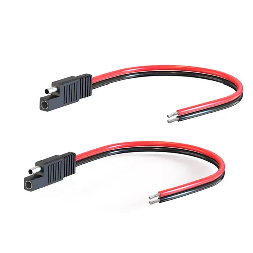 Miniatura 10 de ELFCULB Cable Conector SAE, 10AWG 1FT 2 Pines Conector Rápido SAE Enchufe de Desconexión para Panel Solar Carro Motocicleta (Paquete de 2)