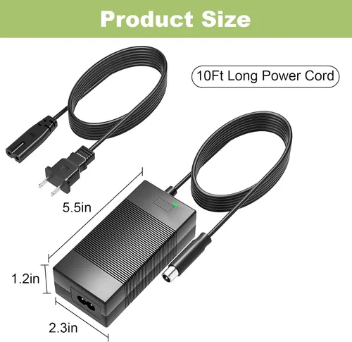 Miniatura 6 de Cargador de 42 V para batería de iones de litio Roinside de 36 V compatible con Roinside UP2, UP6, UP6-1, UP8, U2, P1 Power Apapter Cord