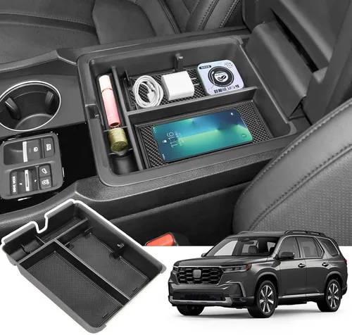 Bandeja organizadora de consola central compatible con Honda Pilot 2023-2026, Honda Ridgeline/Passport 2024-2026, organizador de almacenamiento,