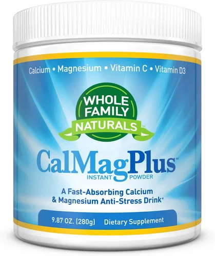 Miniatura 9 de Suplemento en polvo de calcio y magnesio - CalMag Plus con vitamina C y D3 - Sin gluten, sin OMG, sabor naranja y mandarina, bebida Cal Mag