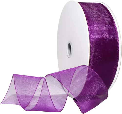 Miniatura 69 de Morex Ribbon 91803/100-609 Cinta de nailon Organdy, 5/8 pulgadas por 100 yardas, color rojo