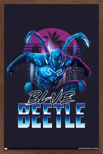 Miniatura 14 de Trends International DC Comics Movie Blue Beetle - Póster de pared de ciudad, 22.4 pulgadas de largo x 14.7 W, paquete de póster y montaje prémium