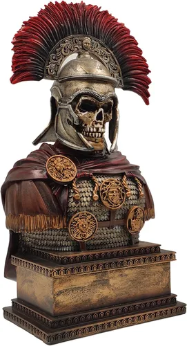LOOYAR - Estatua de resina de centurión romano muertos vivientes para decoración de escritorio de oficina en casa | Undead Roman centurion design
