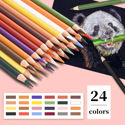 Miniatura 2 de GETHPEN Lápices de pastel, juego de lápices de carbón coloreados para dibujo, lápices de color tono de piel, lápices de carbón para dibujo, lápices