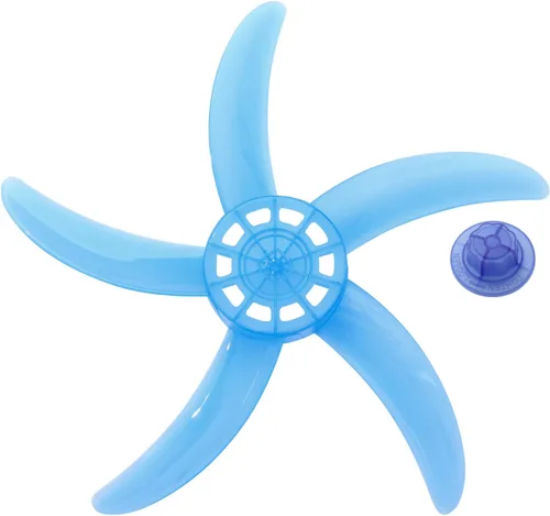 Miniatura 12 de Reemplazo de la hoja del ventilador de plástico para ventilador de pie ventilador de mesa accesorios generales con cubierta de tuerca negro A 10