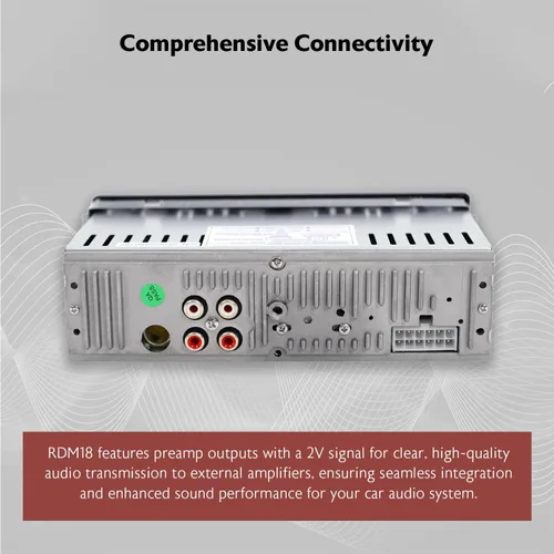 Miniatura 5 de Rockville RDM18 V2 - Receptor de automóvil de medios digitales en el salpicadero, 50 W, 4 canales, Bluetooth, AM/FM, MP3, USB/SD
