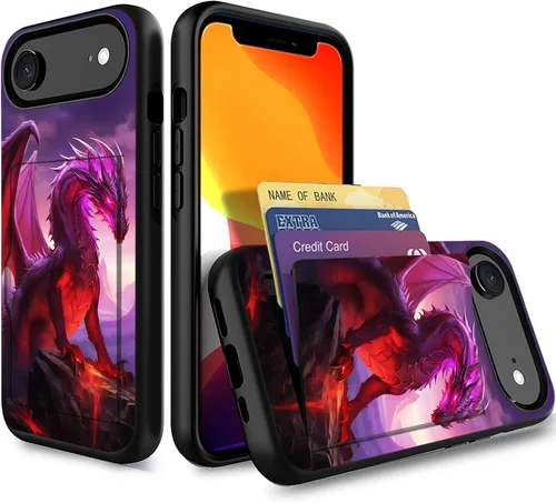 Miniatura 192 de Funda para iPhone Air, funda tipo cartera con ranura para tarjeta oculta, a prueba de golpes, TPU y PC, funda protectora de doble capa para iPhone