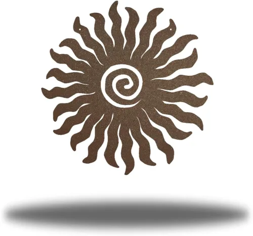 Miniatura 17 de Riverside Designs Sunburst - Arte de pared de metal para decoración al aire libre, resistente e impermeable, fabricado en Estados Unidos