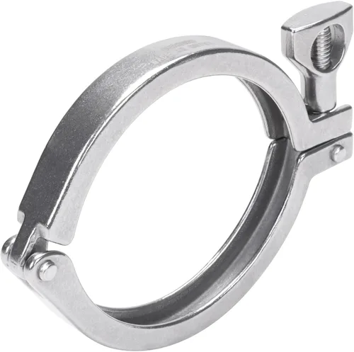 Miniatura 4 de DERNORD Abrazadera Sanitaria de Acero Inoxidable de Un Solo Pin Tri Clamps Trébol (Tubo OD: 3")