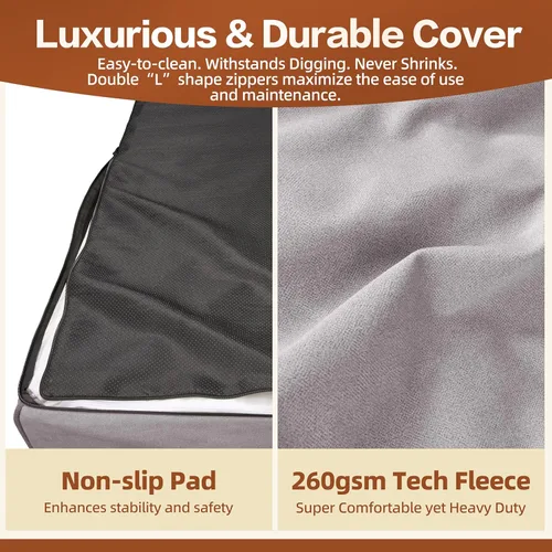 Miniatura 6 de Sytopia XXL 35D Cama de espuma viscoelástica para perros, sofá ortopédico extra grande de 7 pulgadas de grosor para perros mayores de 100 libras