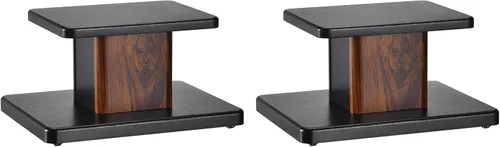 MECCANIXITY Soportes de madera para altavoces, paquete de 2 soportes universales de 5.9 pulgadas (5.9 in) para altavoces ahuecados, audio, escucha